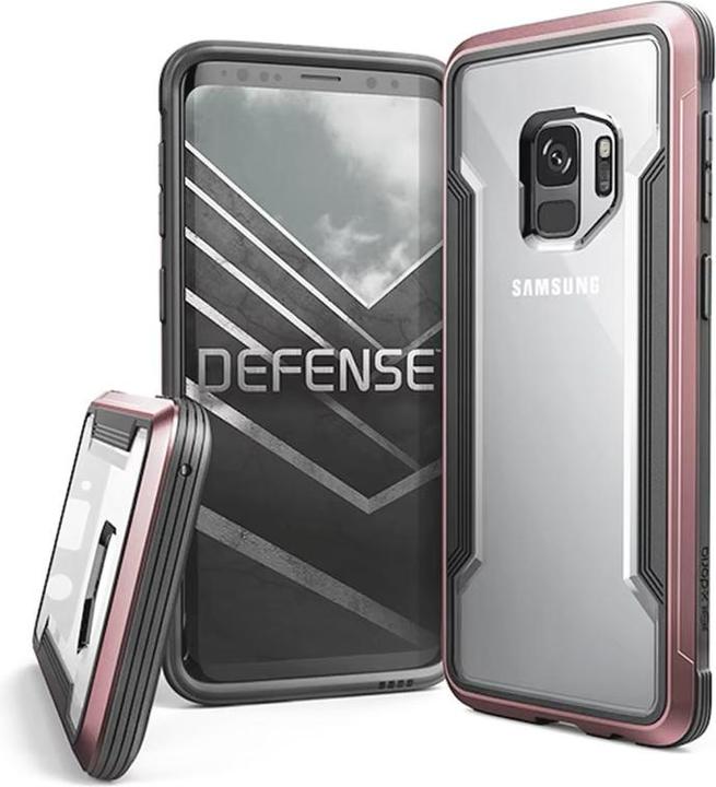 Immagine prodotto Raptic Samsung Galaxy S9, /X-Doria Defense Shield Serie, Transparent mit Pinkem Rahmen (Samsung Galaxy S9)
