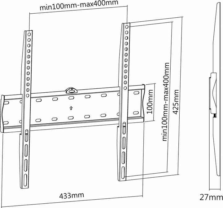 Actual product image Reflecta PLANO Slim 55-4040 (Wall, 55", 40 kg)