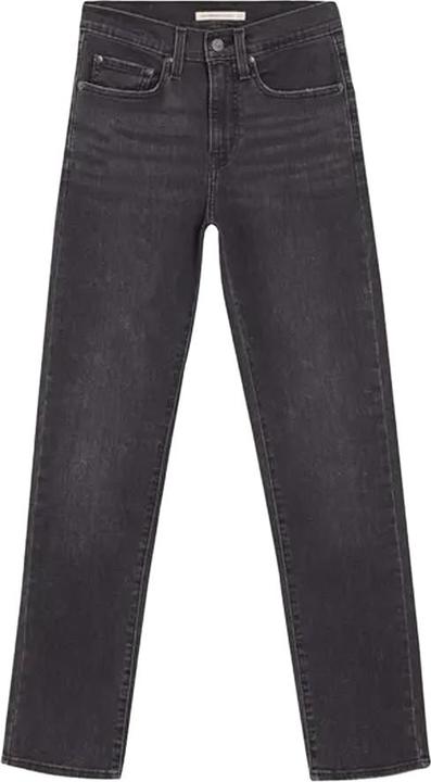Actual product image Levis Womens/Ladies 724 Out Of Mind Leather Patch Straight Leg High Rise Jeans (30)