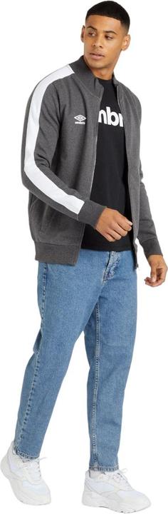 Actual product image Umbro Mens Stripe Sleeve Zipped Track Top (S)