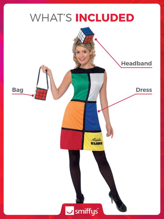Actual product image Smiffys Rubik's Cube Dress Costume (M)