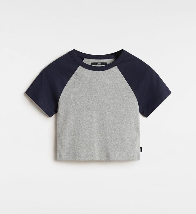 Vans Clare Raglan Tee CementHthr/ParisianNght (S)