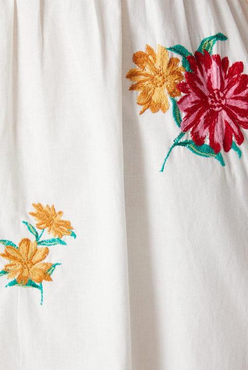 Actual product image Dorothy Perkins Womens/Ladies Embroidered Poplin Shirred Midi Dress (40 D)