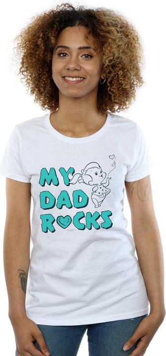 Actual product image The Flintstones Womens/Ladies Pebbles My Dad Rocks Cotton T-Shirt (L)