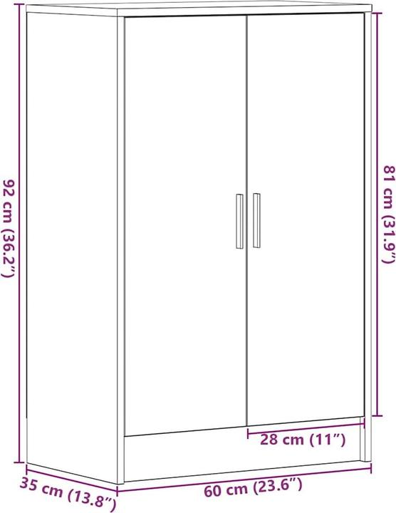 Immagine prodotto VidaXL Dave (60 x 35 x 92 cm)