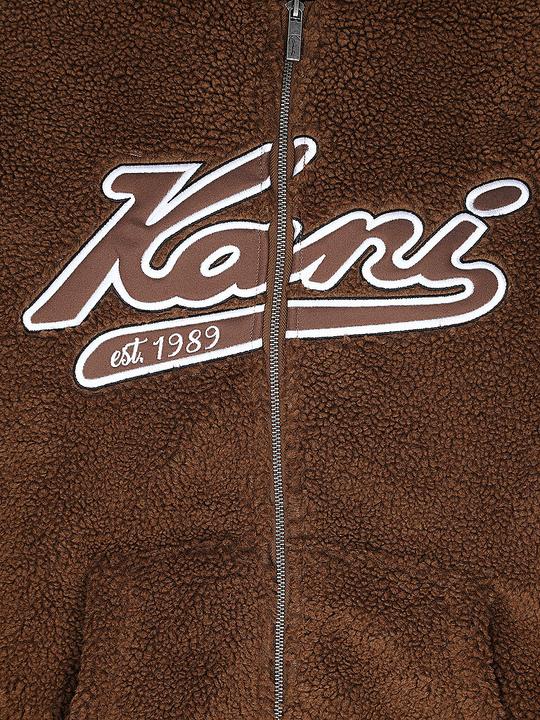 Actual product image Karl Kani KM233-019-1 KK Varsity Teddy Full Zip Hoodie - 111345 (XS)