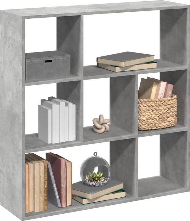 Actual product image VidaXL Bookcase Room divider Wall shelf Standing shelf Room divider Shelf Concrete grey (29 x 29 x 143 cm)
