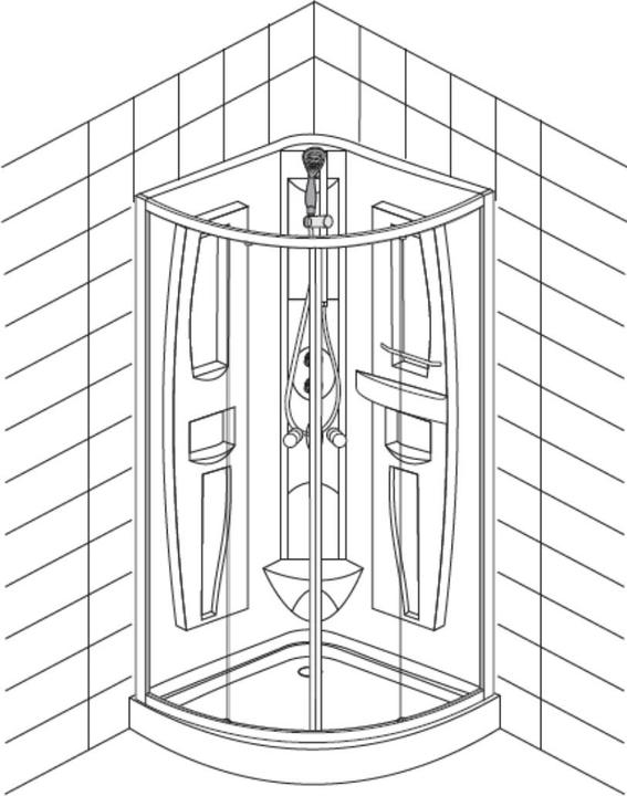 Image du produit Aquaperl Classic (90 cm, 90 cm, 209 cm)