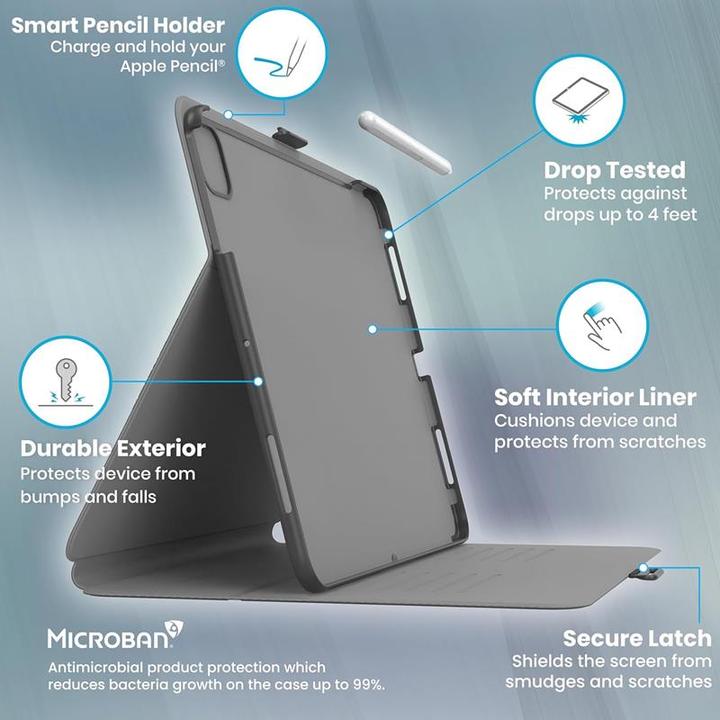 Image du produit speck Balance Folio (iPad Pro 11 2020 (2. Gen), iPad Air 11 2024 (M2), iPad Pro 11 2022 (4e génération), iPad Air 11 2025, IPad Air 4th Gen. 2020, iPad Pro 11 2018 (1. Gen), iPad Pro 11 2021 (3ème génération), iPad Air 10.9 (2022), IPad Air 5 - 10.9)