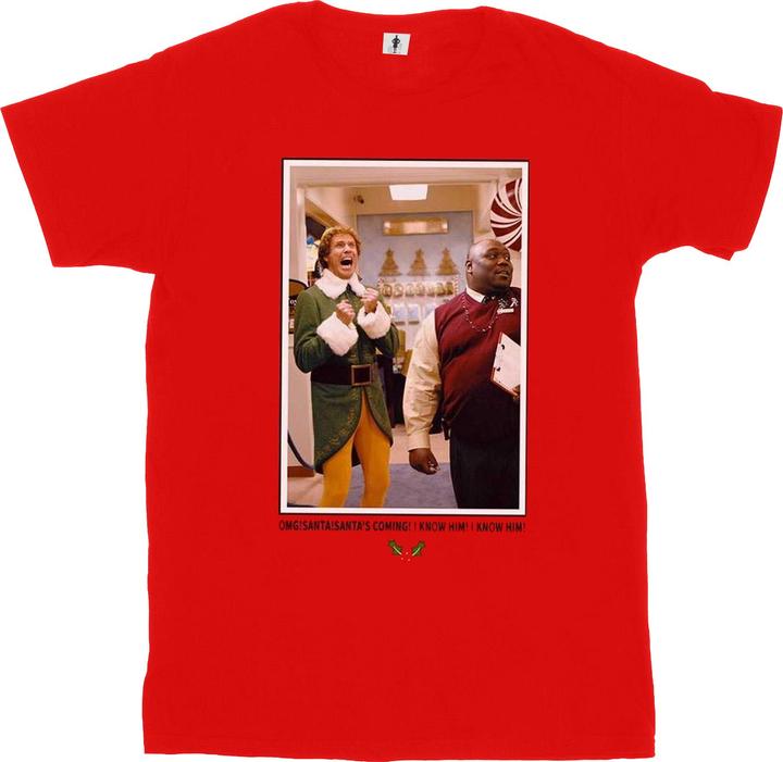 Actual product image Elf Mens OMG Santa Photo T-Shirt (S)