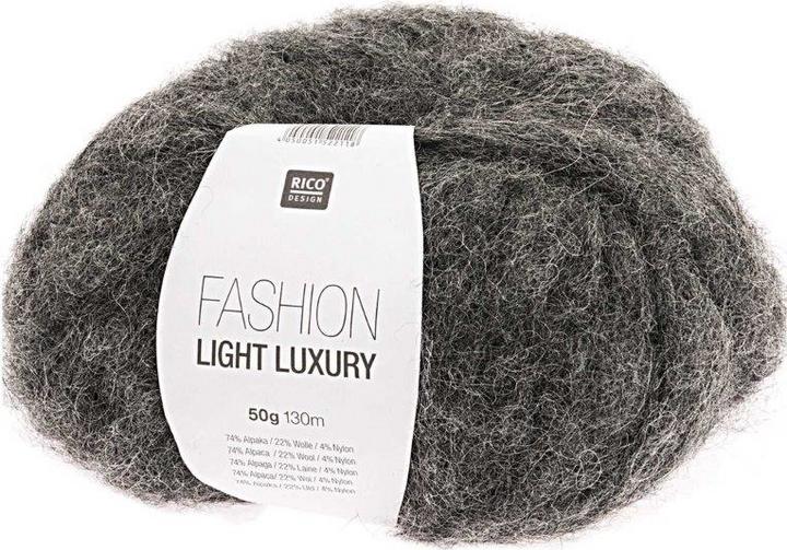 Actual product image Rico Fashion Light Luxury, grau, 50 g, 130 m, 74 % Alpaka, 22 % WO, 4 % Nylon (130 m)