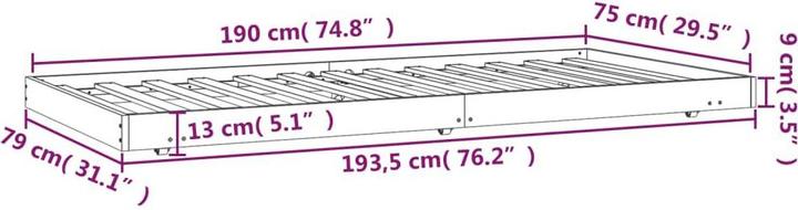 Produktbild VidaXL Friedrick (75 x 190 cm)