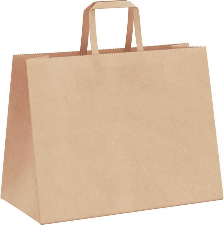 Immagine prodotto VidaXL Sacchetti di carta kraft 50 pezzi con maniglia marrone 32x17x25 cm (Borsa da regalo, 50 x)