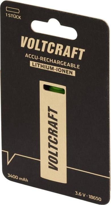 Actual product image Voltcraft VC-18650 Spezial-Akku 18650 Flat-Top Lithium 3.6 V 3400 mAh (18650, 3400 mAh)
