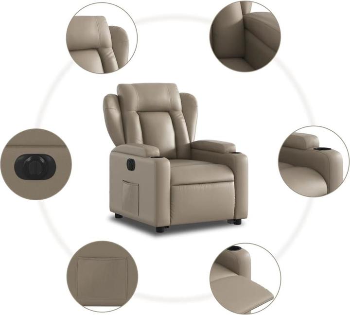 Image du produit VidaXL Fauteuil relax releveur électrique Cappuccino Similicuir