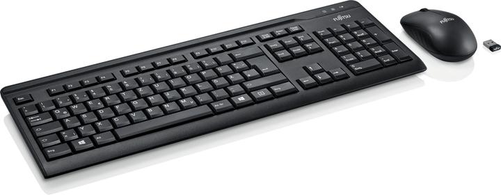Produktbild Fujitsu LX410 Tastatur RF Wireless QWERTZ Englisch, Deutsch Schwarz (DE, Kabellos)