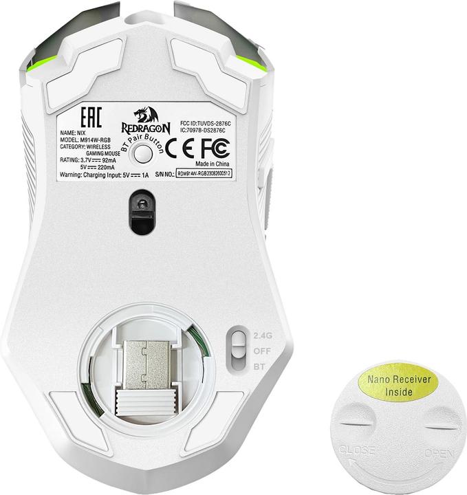Image du produit Redragon M914W-RGB NIX (Filaire, Sans fil)