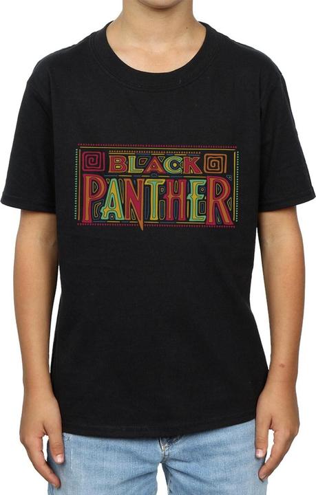 Actual product image Boys Black Panther Tribal Logo T-Shirt (152, 158)