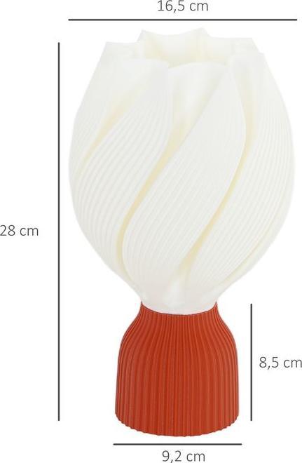 Produktbild Swisshandel24 Tischlampe, LED Tischleuchte mit 3D-Druck blütenähnlichen Lampenschirm Weiss (450 lm, E27)