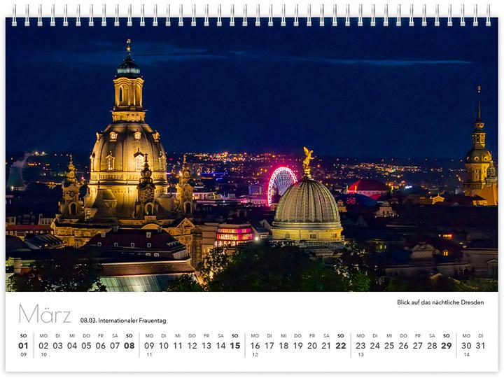 Produktbild Kalender Sachsen von oben kompakt 2026 (21 x 15 cm, Kein Einband, Deutsch)