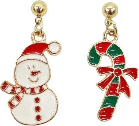 Produktbild Snazzy Santa Ohrenringe Schneemann und Zuckerstange