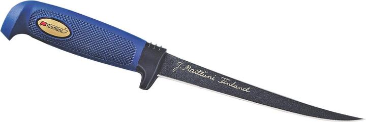 Immagine prodotto Marttiini Coltello per sfilettare, rivestimento della lama Martef, manico in gomma, fodero in pelle (15 cm)