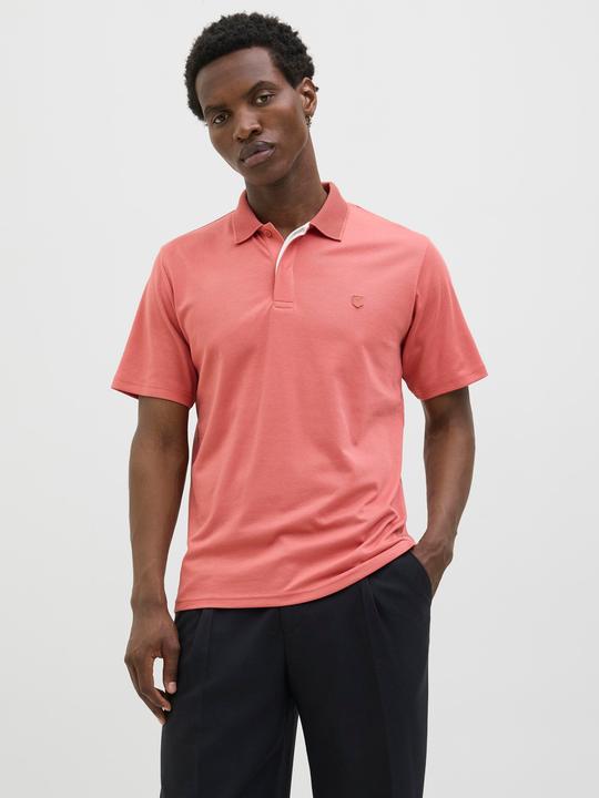 Actual product image Jack & Jones Single-coloured shirt collar polo shirt Poloshirt (L)