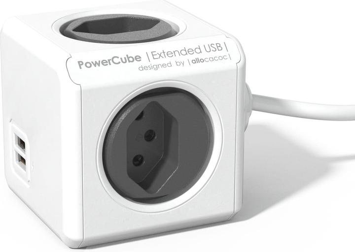 Allocacoc PowerCube Extended USB S+ (4 x, Typ 13, USB-A, 1.50 m)