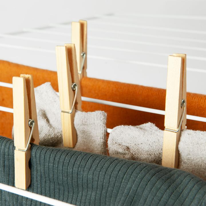 Actual product image Natura Punto Wooden clothespins, 24 pieces, natural