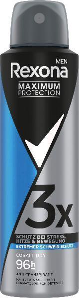 Immagine prodotto Rexona Deodorante Spray Protezione Massima Cobalto Dry 150 ml (Getto vaporizzato, 150 ml)