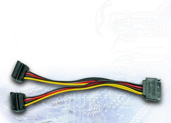 Actual product image Intertech Inter-Tech 88885532 SATA cable 0.15 m SATA 15-pin 2 x SATA 15-pin