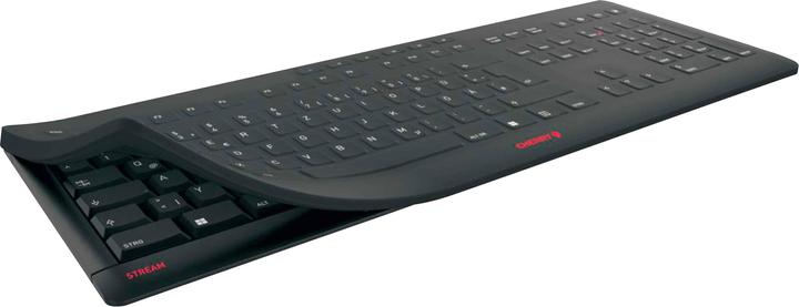 Actual product image CHERRY TAS STREAM PROTECT KEYBOARD Wireless DE-Layout bw (DE, Cable)