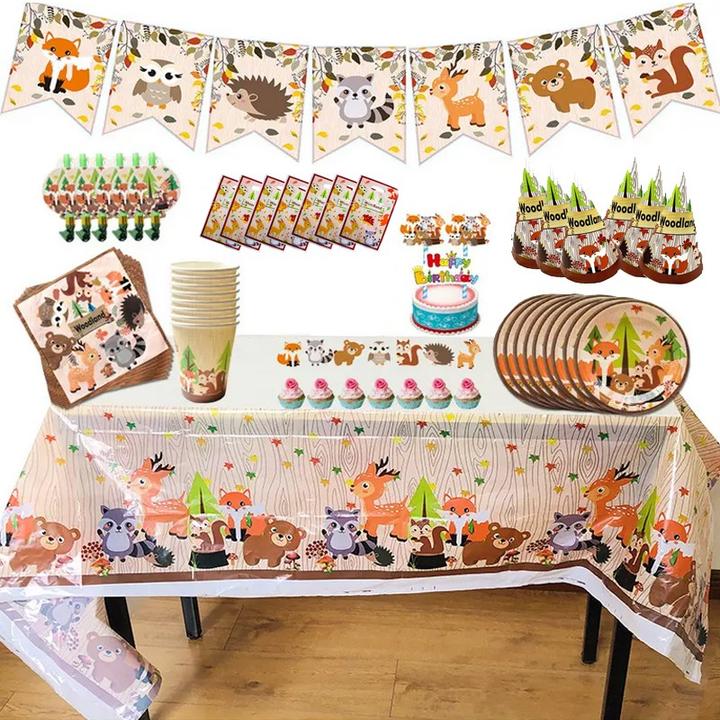 Produktbild ASMI 75-teiliges Party-Set Wald Tiere