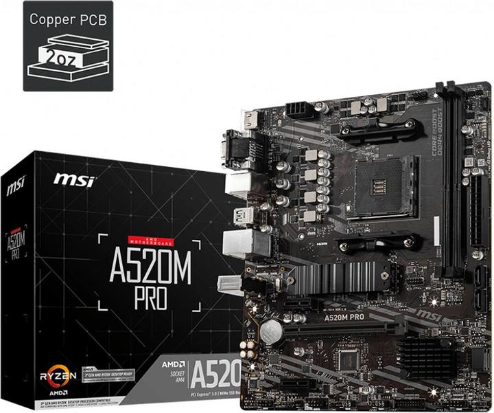 Produktbild MSI A520M Pro (AM4, AMD A520, mATX)