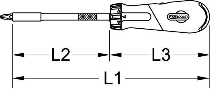 Produktbild KS Tools 1/4" Revolver-Ratschen-Bit-Schraubendreher (40 Nm)