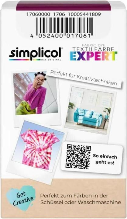 Actual product image Simplicol Textilfarbe expert (Blackberry Red, 150 ml)