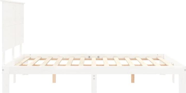 Actual product image VidaXL Massivholzbett mit Kopfteil Weiss 5FT King Size (150 x 200 cm)