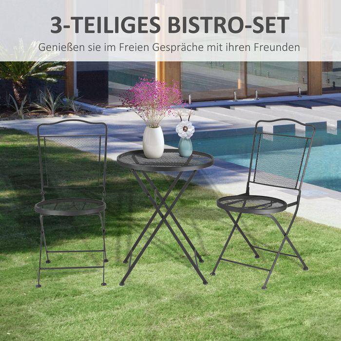 Actual product image Swisshandel24 Garden furniture set Garden lounge balcony furniture set for 2 people Dining set 1 table + 2 chairs (55.50 cm)