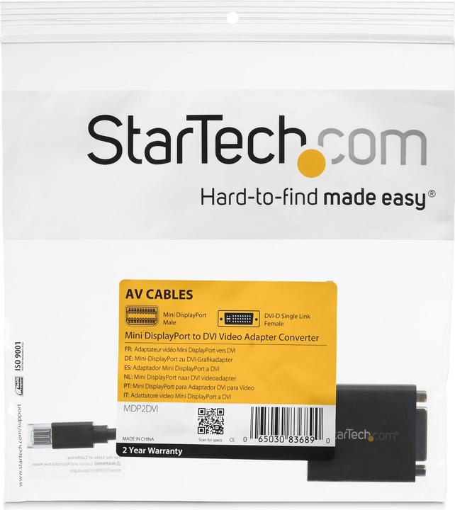Actual product image StarTech Mini Displayport To Dvi (Mini DP, DVI, 18.50 cm)