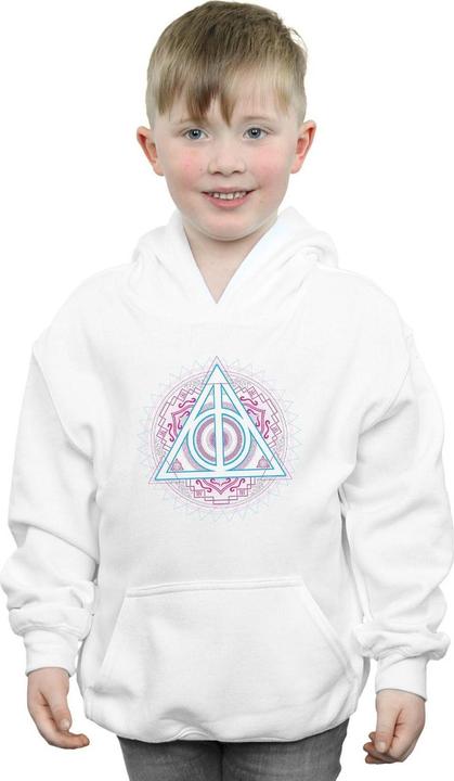 Image du produit - Sweat à capuche NEON DEATHLY HALLOWS - Garçon (140, 146)