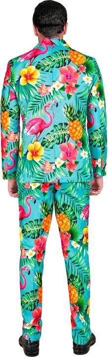 Image du produit Widmann Costume de fête avec motif néon flamant rose veste et pantalon (L)