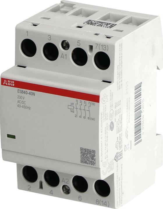 Produktbild ABB ESB40-40N-06 Installationsschütz 4S/0Ö, 230 V AC/DC