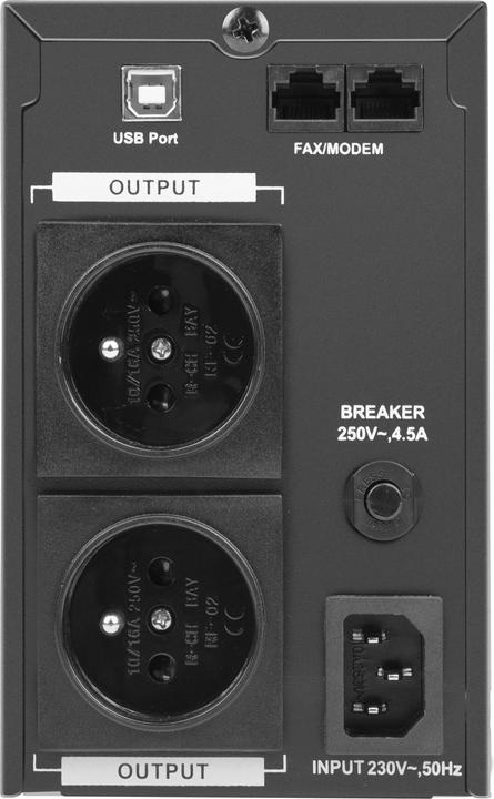Image du produit Armac Alimentation de secours UPS PURE SINE WAVE OFFICE LINE-INTERACTIVE O/650E/PSW (650 VA, 390 W, Line-interactive Onduleur)