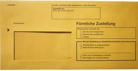 Rnk Zustellungsumschlag 11x22cm DL gelb (220 x 110 mm, 100 x)