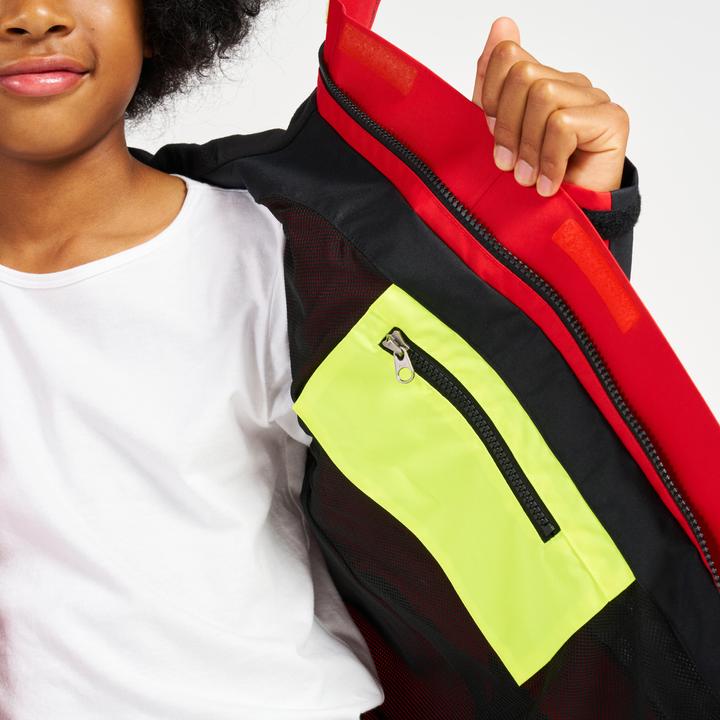 Produktbild Tribord Regenjacke Segeljacke Kinder wasserdicht winddicht - Sailing 300 rot/gelb (10, 11, 12)