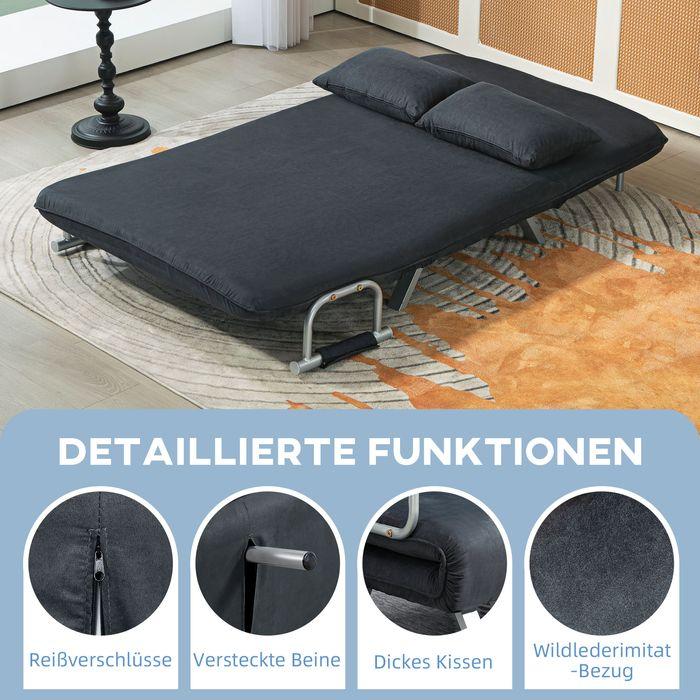 Produktbild Swisshandel24 2-Sitzer Sofa mit Schlaffunktion, Schlafsofa mit Verstellbarer Rückenlehne (2-Sitzer)