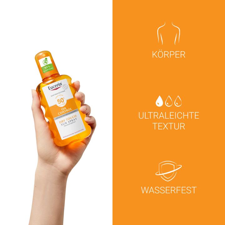Produktbild Eucerin SUN Body Spray Sensitive Protect Transparent LSF 50+ (Sonnenspray, SPF 50, 200 ml, 213 g)