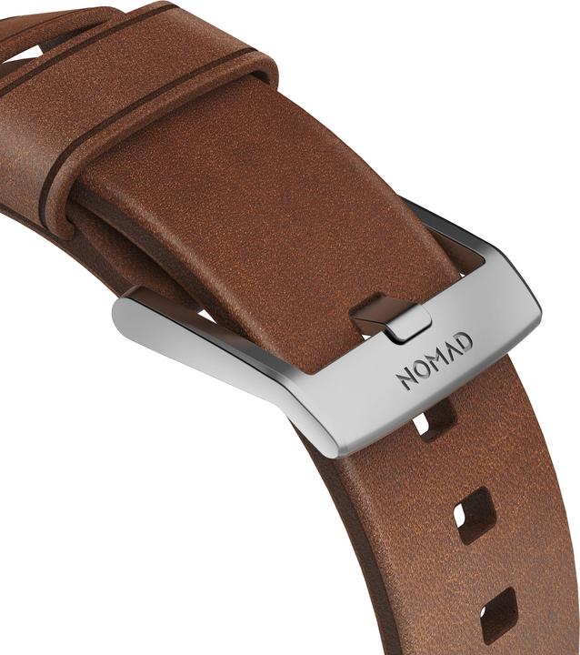 Produktbild Nomad Modern Connector Strap (44 mm, Edelstahl, Leder, Apple Watch Series 6, Apple Watch Series 5, Apple Watch SE, Apple Watch Series 4)