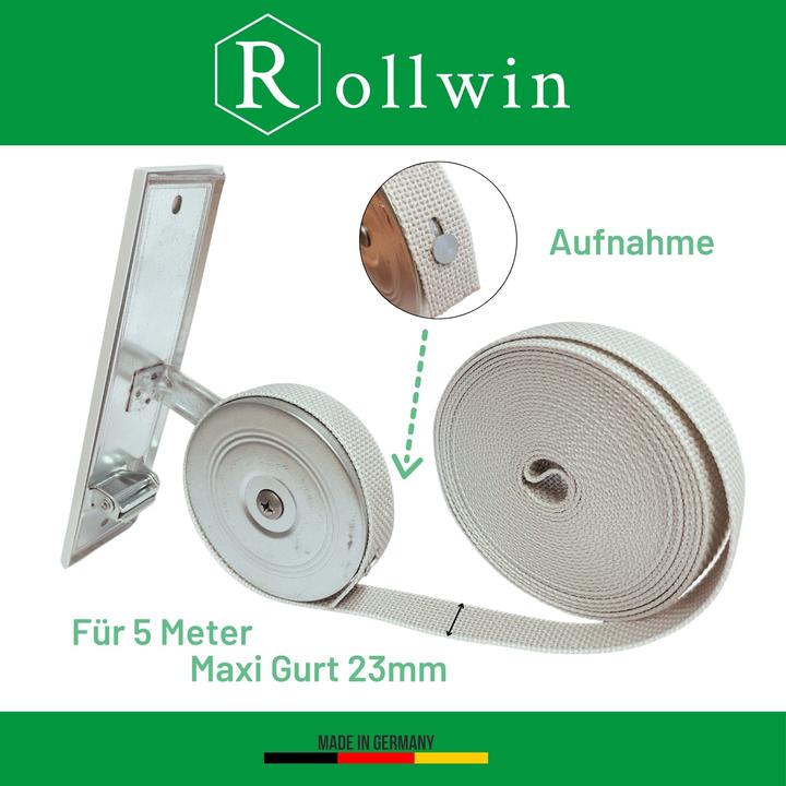 Produktbild Rollwin Rolladen Gurtwickler Unterputz 185mm Lochabstand - aus Deutschland - mit Gurtwickler Blende