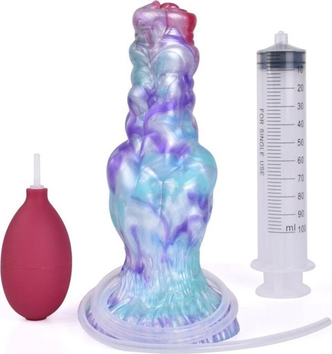 Actual product image Anal Predator Monster ejaculating dildo "Ice Dragon"